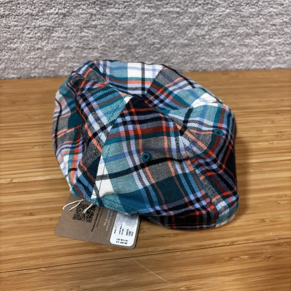 Patagonia Range Cap Hat Blue Plaid One Size Flannel Snapback Baseball Ventura